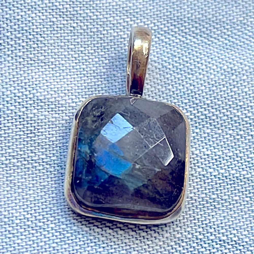 Vintage Labradorite pendant 925 sterling silver